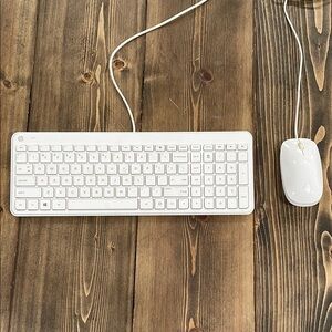🌟2x Host Pick🌟White HP Keyboard & Mouse
